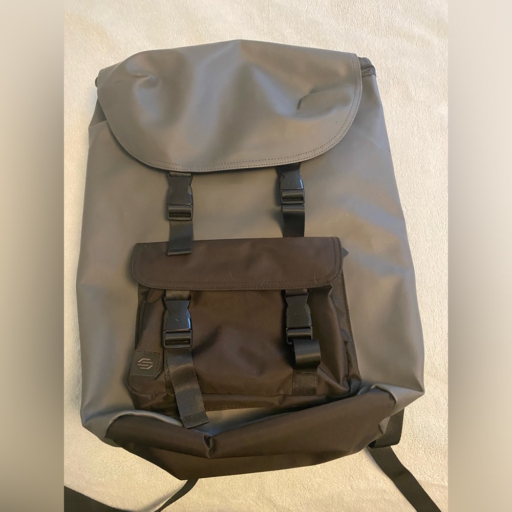 Sleek Black and Gray Backpack